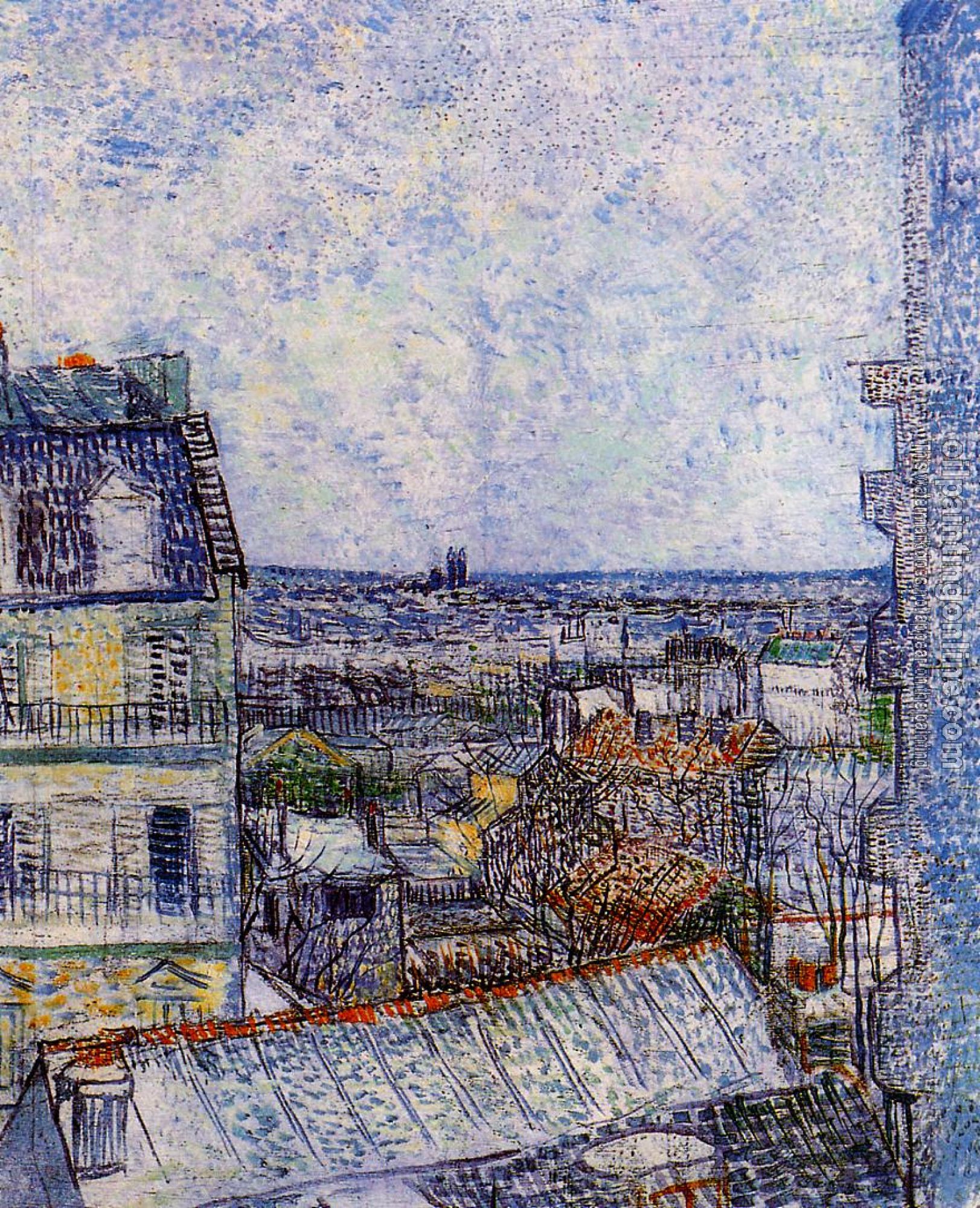 Gogh, Vincent van - The View from the Artist's Room, Rue Lepic